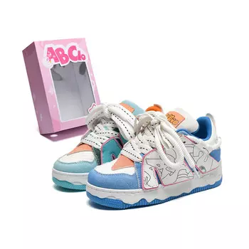 Кеды, скейтборд обувь женская низкая Abcio, цвет Mismatched