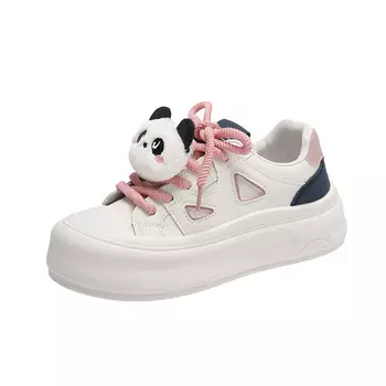 Кеды, скейтборд обувь женская низкая Abcylm, розовый/зеленый