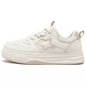 Кеды, скейтборд обувь женская низкая Agsdon, белый/фиолетовый