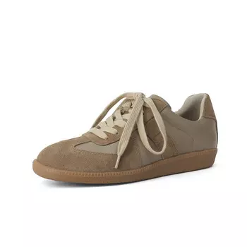 Кеды, скейтборд обувь женская низкая Aiqinisha, хаки