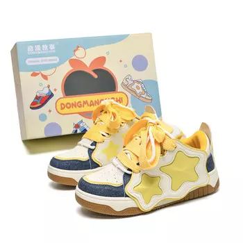 Кеды, скейтборд обувь женская низкая Anime Story, белый/фиолетовый