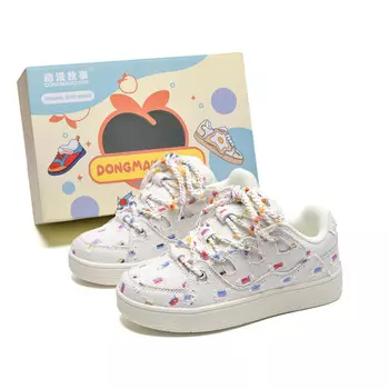 Кеды, скейтборд обувь женская низкая Anime Story, цвет Fairy Bean Rainbow