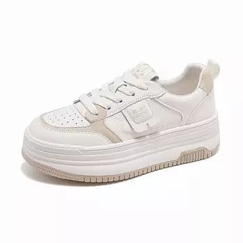 Кеды, скейтборд обувь женская низкая Baijihong, белый/черный