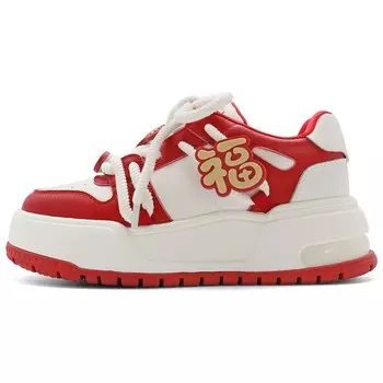 Кеды, скейтборд обувь женская низкая Belle, красный