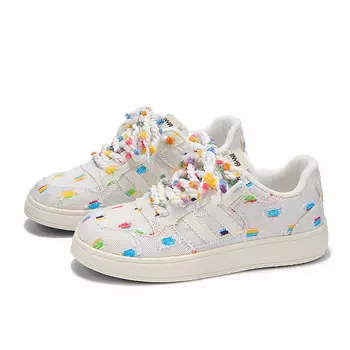 Кеды, скейтборд обувь женская низкая белый Binya