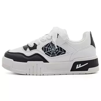 Кеды, скейтборд обувь женская низкая белый/черный Warrior