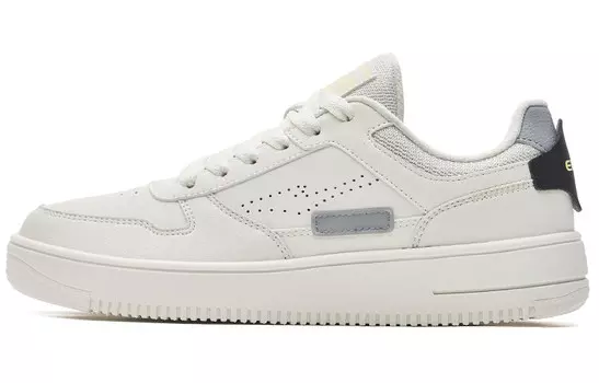 Кеды, скейтборд обувь женская низкая белый/черный Erke