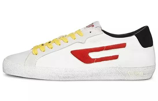 Кеды, скейтборд обувь женская низкая белый/черный Diesel