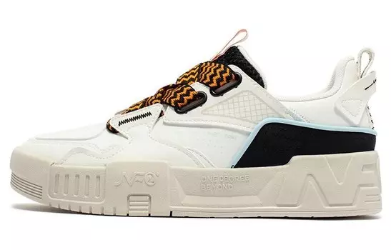 Кеды, скейтборд обувь женская низкая белый/черный/желтый 361°