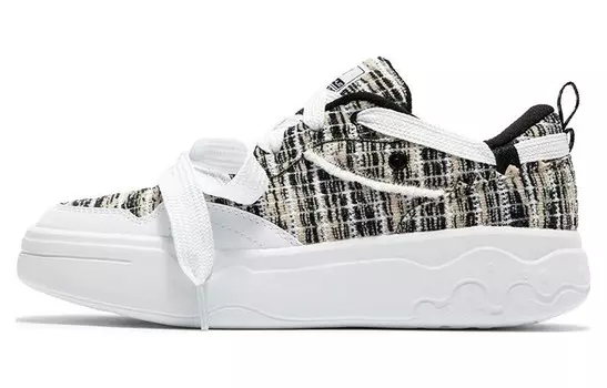 Кеды, скейтборд обувь женская низкая белый/черный 361°