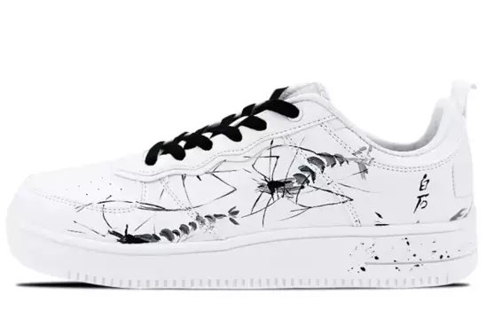 Кеды, скейтборд обувь женская низкая белый/черный Erke