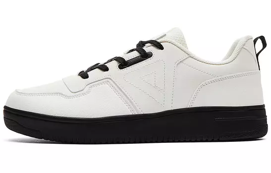 Кеды, скейтборд обувь женская низкая белый/черный Peak