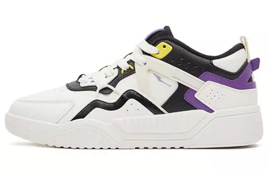 Кеды, скейтборд обувь женская низкая белый/фиолетовый Erke