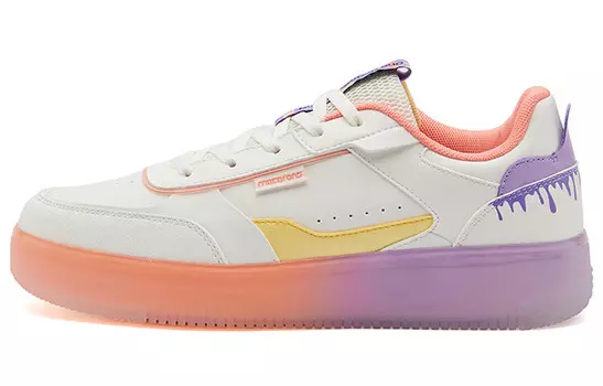 Кеды, скейтборд обувь женская низкая белый/фиолетовый 361°