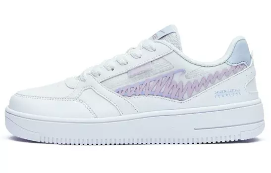 Кеды, скейтборд обувь женская низкая белый/фиолетовый Erke