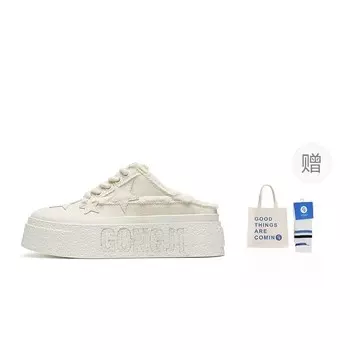 Кеды, скейтборд обувь женская низкая белый Gongji