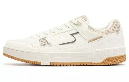 Кеды, скейтборд обувь женская низкая белый/коричневый 361°