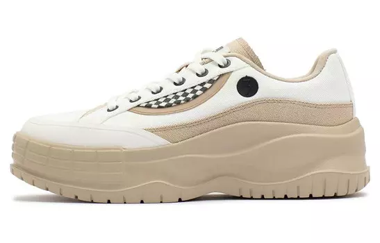 Кеды, скейтборд обувь женская низкая белый/коричневый 361°