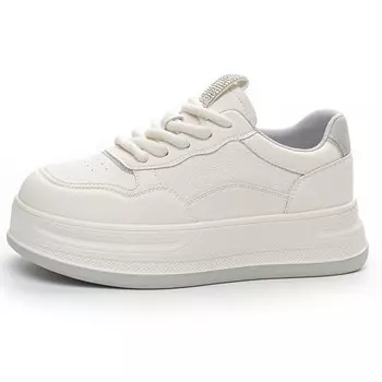 Кеды, скейтборд обувь женская низкая белый Mabel&Co