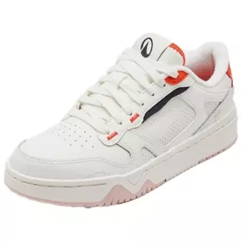 Кеды, скейтборд обувь женская низкая белый/оранжевый Decathlon