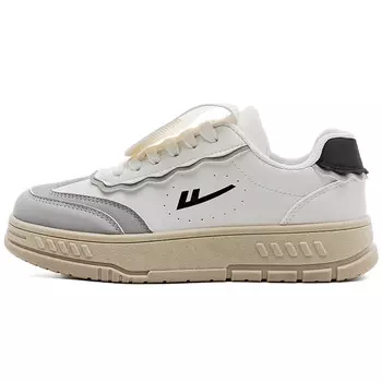 Кеды, скейтборд обувь женская низкая белый рис серый Warrior