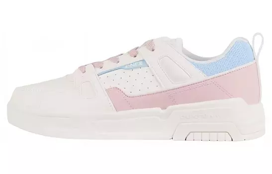 Кеды, скейтборд обувь женская низкая белый/розовый/синий 361°