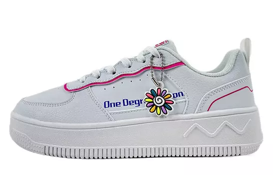 Кеды, скейтборд обувь женская низкая белый/розовый 361°