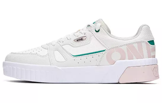 Кеды, скейтборд обувь женская низкая белый/розовый 361°