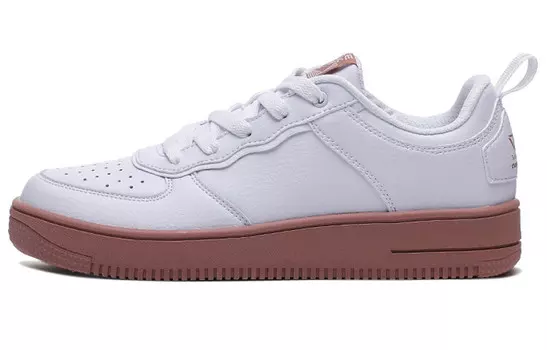 Кеды, скейтборд обувь женская низкая белый/розовый Erke