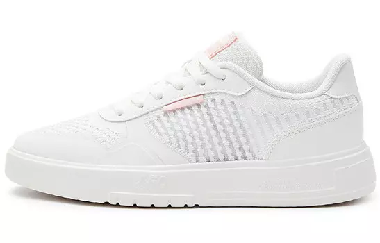 Кеды, скейтборд обувь женская низкая белый/розовый 361°