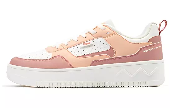 Кеды, скейтборд обувь женская низкая белый/розовый 361°