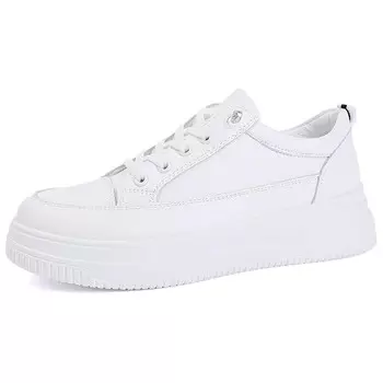 Кеды, скейтборд обувь женская низкая белый серебристый Warrior