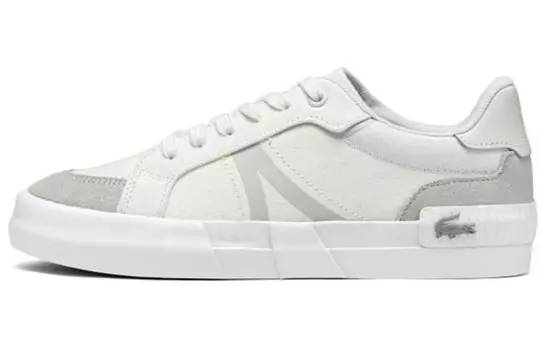 Кеды, скейтборд обувь женская низкая белый/серый Lacoste