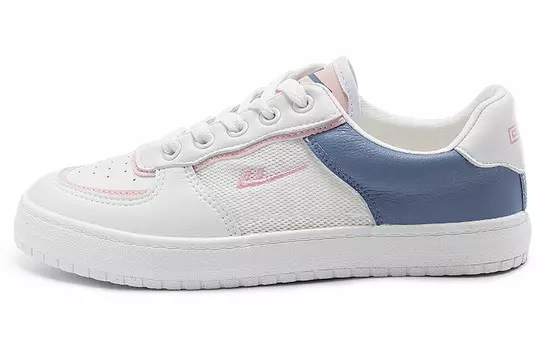 Кеды, скейтборд обувь женская низкая белый/синий/розовый Warrior