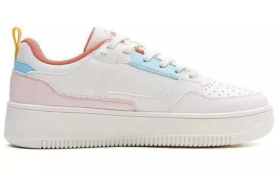 Кеды, скейтборд обувь женская низкая белый/синий/розовый 361°