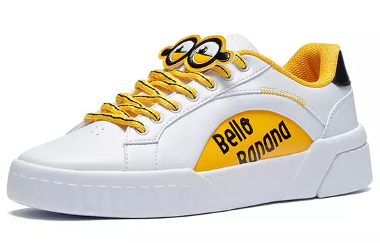 Кеды, скейтборд обувь женская низкая белый/винтажно-желтый 361°