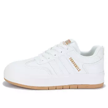 Кеды, скейтборд обувь женская низкая белый Yobn