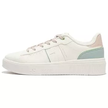 Кеды, скейтборд обувь женская низкая белый/зеленый 361°