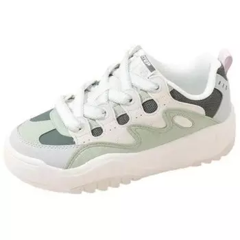 Кеды, скейтборд обувь женская низкая белый/зеленый Xtep