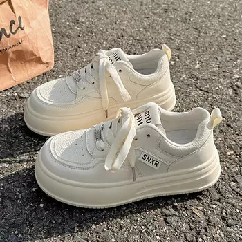 Кеды, скейтборд обувь женская низкая бежевая Miss Zhang