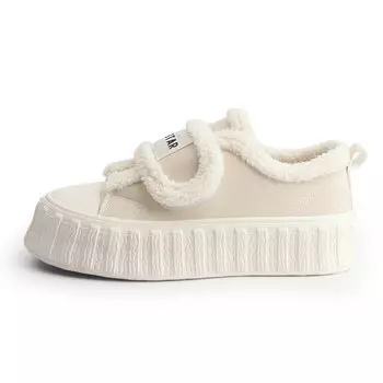 Кеды, скейтборд обувь женская низкая бежевая Shen Linsen