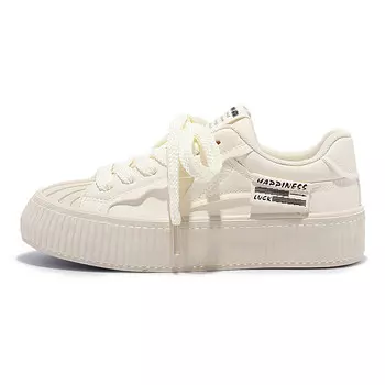 Кеды, скейтборд обувь женская низкая бежевая Shen Linsen