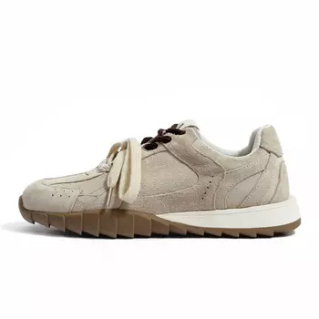 Кеды, скейтборд обувь женская низкая бежевая Uinnate