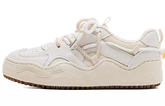 Кеды, скейтборд обувь женская низкая бежевая Warrior