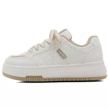 Кеды, скейтборд обувь женская низкая бежевая Warrior