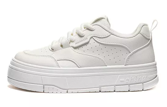 Кеды, скейтборд обувь женская низкая бежевая Warrior