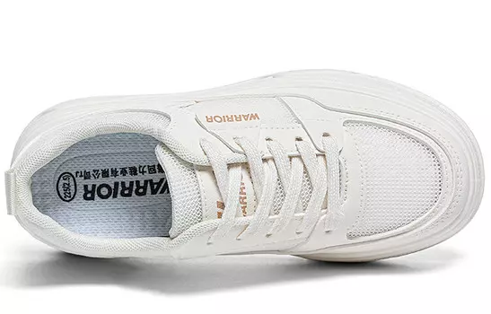 Кеды, скейтборд обувь женская низкая бежевая Warrior