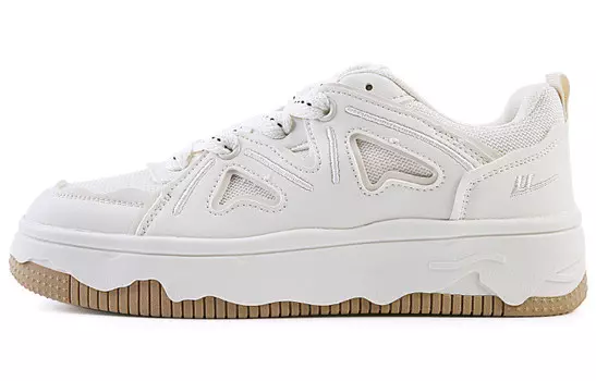 Кеды, скейтборд обувь женская низкая бежевая Warrior