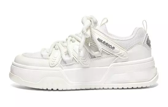 Кеды, скейтборд обувь женская низкая бежевая Warrior