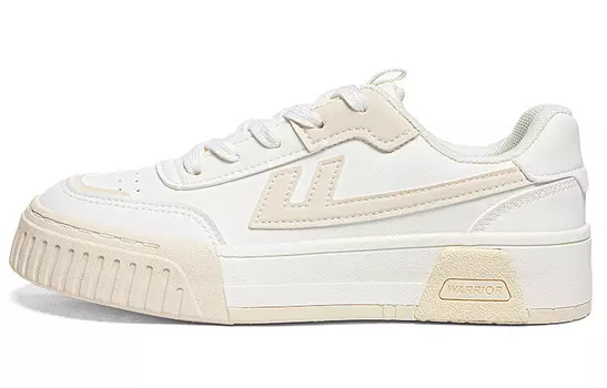 Кеды, скейтборд обувь женская низкая бежевая Warrior